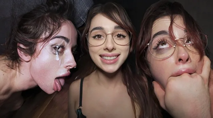 Сучка заставила парня кончить ей в глаза