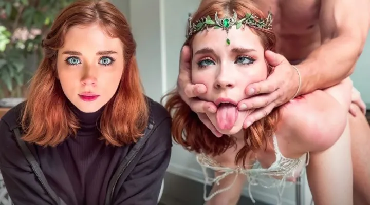 Рыжая шлюшка исполнила желания парня об оргазме